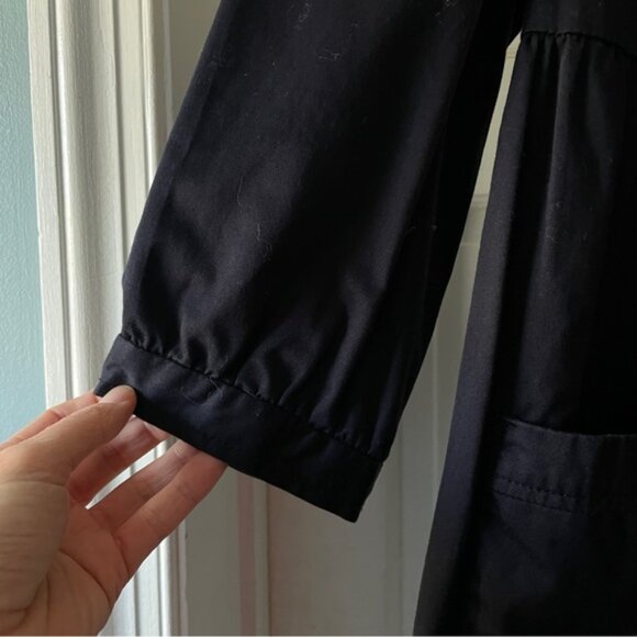 French Connection 3/4 Sleeve Button Up Smock Black Jacket Size 6 - Picture 6 of 14